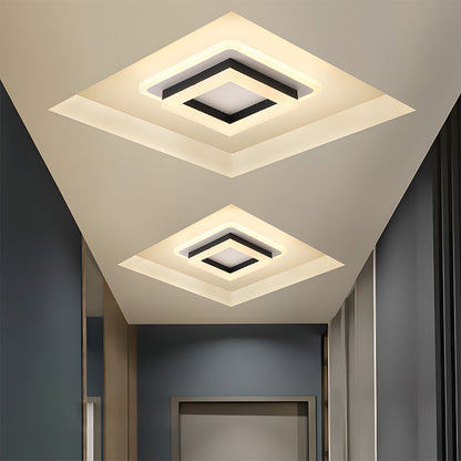 NOVARA - Modern Square LED Ceiling Light for Hallways & Living Spaces