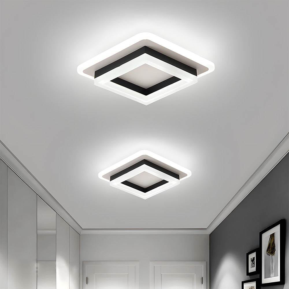 NOVARA - Modern Square LED Ceiling Light for Hallways & Living Spaces