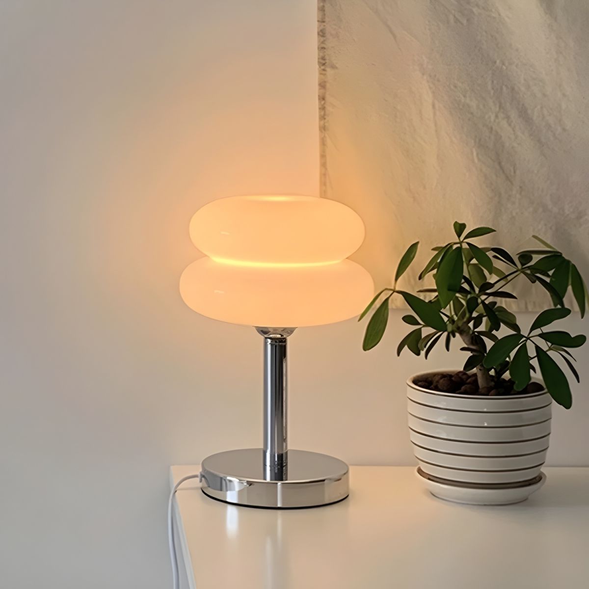 SOLVIA – Minimalist Glass Mini Table Lamp for Bedrooms & Living Spaces