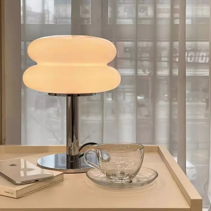 SOLVIA – Minimalist Glass Mini Table Lamp for Bedrooms & Living Spaces