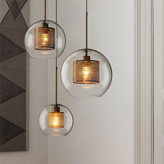 Shadowed Elegance Globe Pendant - A Chic Smoked Glass Lighting Fixture