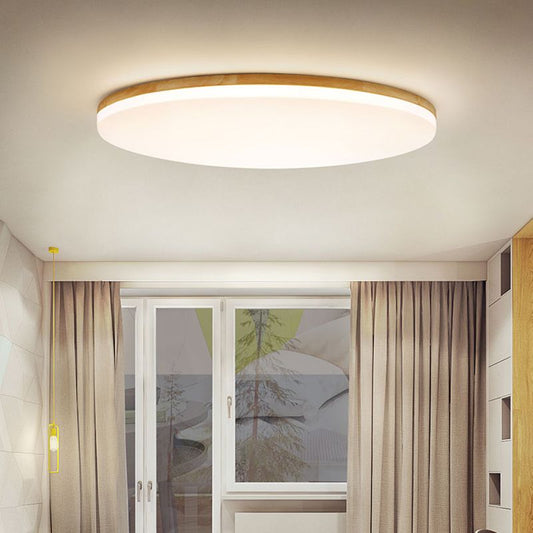 ZenithGlow – Wood & Metal LED Ceiling Lamp