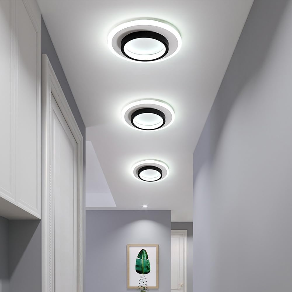 NOVAIR - Modern Round LED Ceiling Light for Hallways & Living Spaces