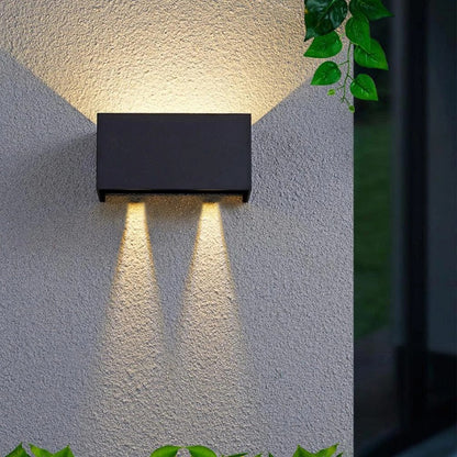 Modern Outdoor Wall Light with Motion Sensor – Waterproof IP65 Garden Wall Lantern, Adjustable Beam Angle, 2-Pack