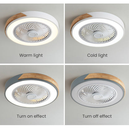 BREEZELUX – Modern Wooden Ceiling Fan with LED Light