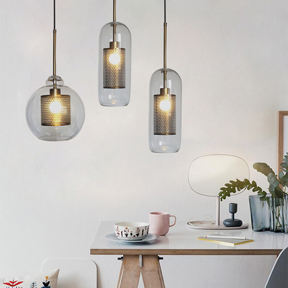 Shadowed Elegance Globe Pendant - A Chic Smoked Glass Lighting Fixture