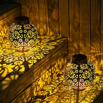 CelestiLume – Artistic Solar Lantern for Outdoor Elegance