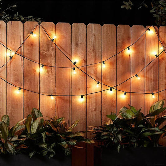 Waterproof Outdoor String Lights – Connectable LED Patio Lights with Shatterproof Bulbs for Parties and Garden Decor