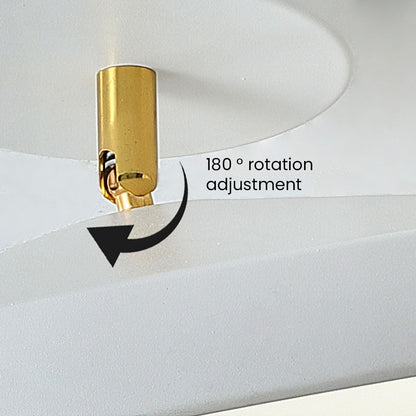 NOVÉO – Minimalist White LED Semi-Flush Ceiling Light