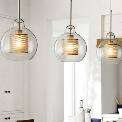 Shadowed Elegance Globe Pendant - A Chic Smoked Glass Lighting Fixture