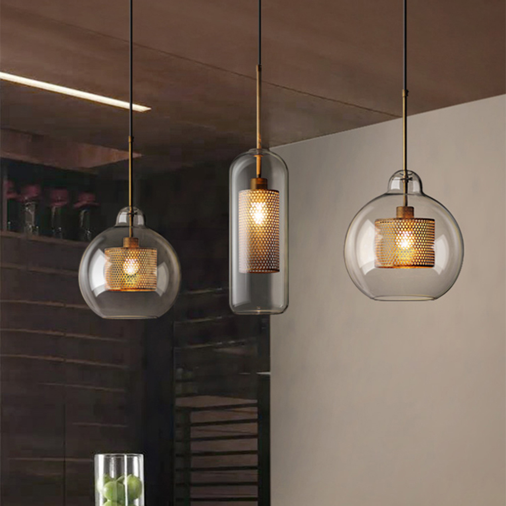 Shadowed Elegance Globe Pendant - A Chic Smoked Glass Lighting Fixture