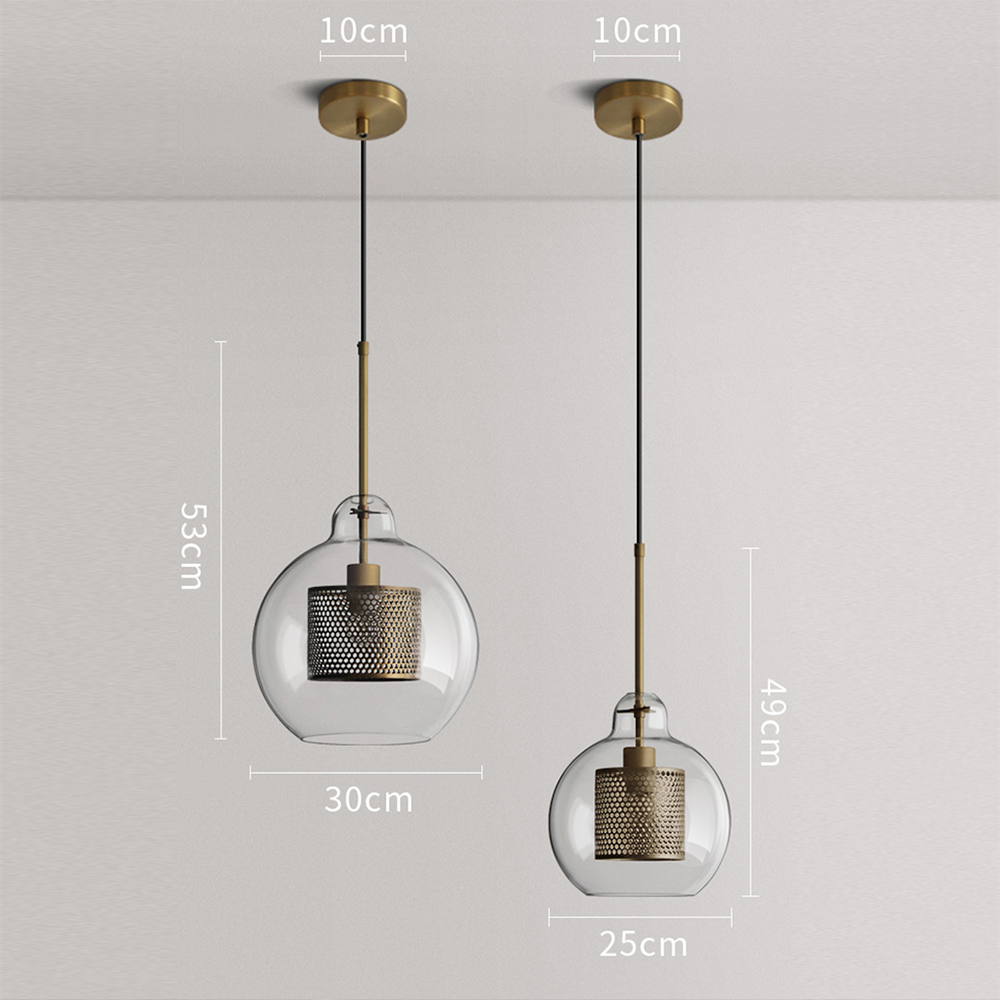 Shadowed Elegance Globe Pendant - A Chic Smoked Glass Lighting Fixture