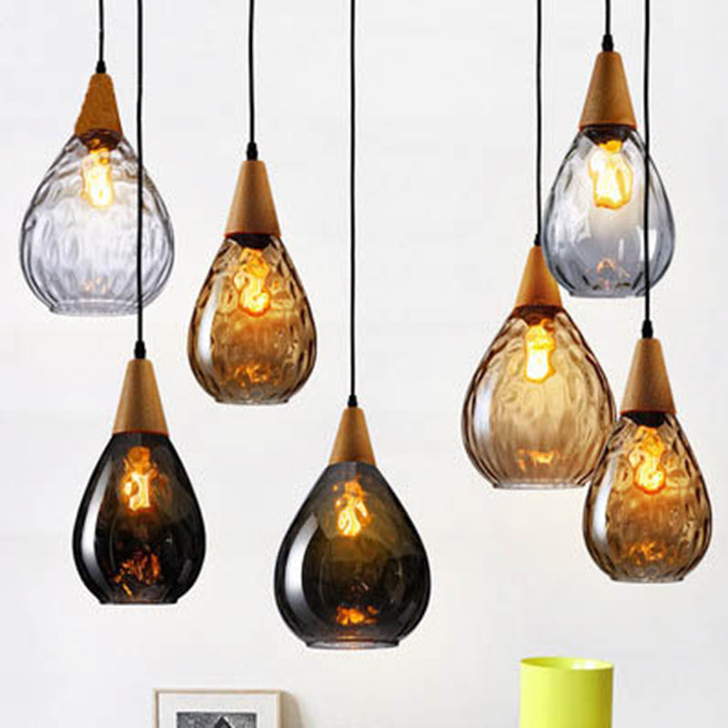 Elegant Droplet Glass Pendant Lamp - A Modern Touch for Your Home Décor