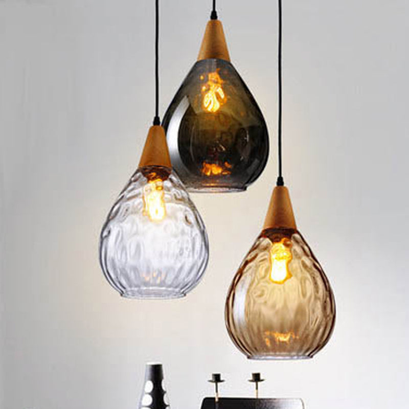 Elegant Droplet Glass Pendant Lamp - A Modern Touch for Your Home Décor