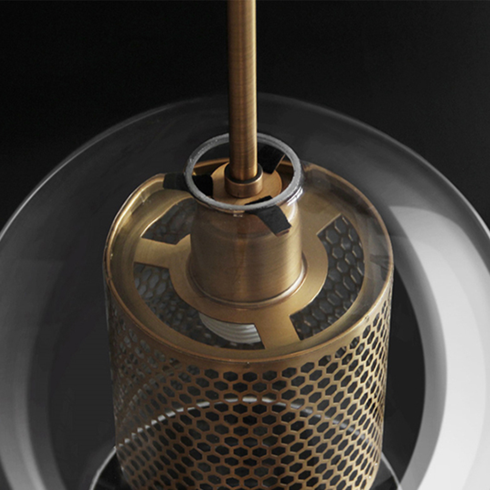 Shadowed Elegance Globe Pendant - A Chic Smoked Glass Lighting Fixture