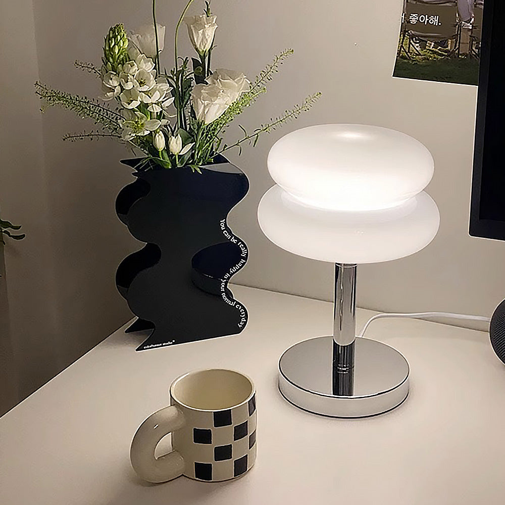 SOLVIA – Minimalist Glass Mini Table Lamp for Bedrooms & Living Spaces
