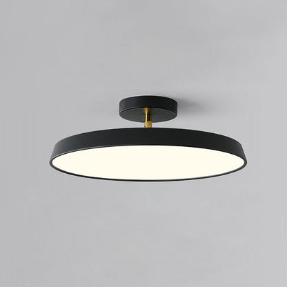 NOVÉO – Minimalist White LED Semi-Flush Ceiling Light