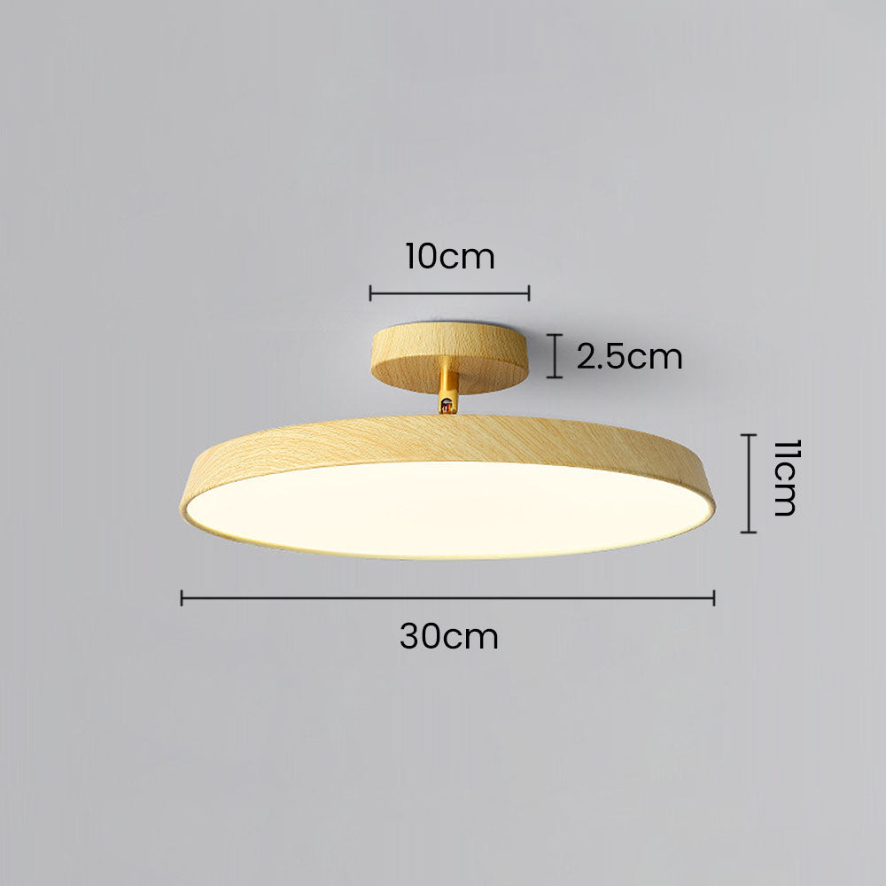 NOVÉO – Minimalist White LED Semi-Flush Ceiling Light