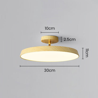 NOVÉO – Minimalist White LED Semi-Flush Ceiling Light