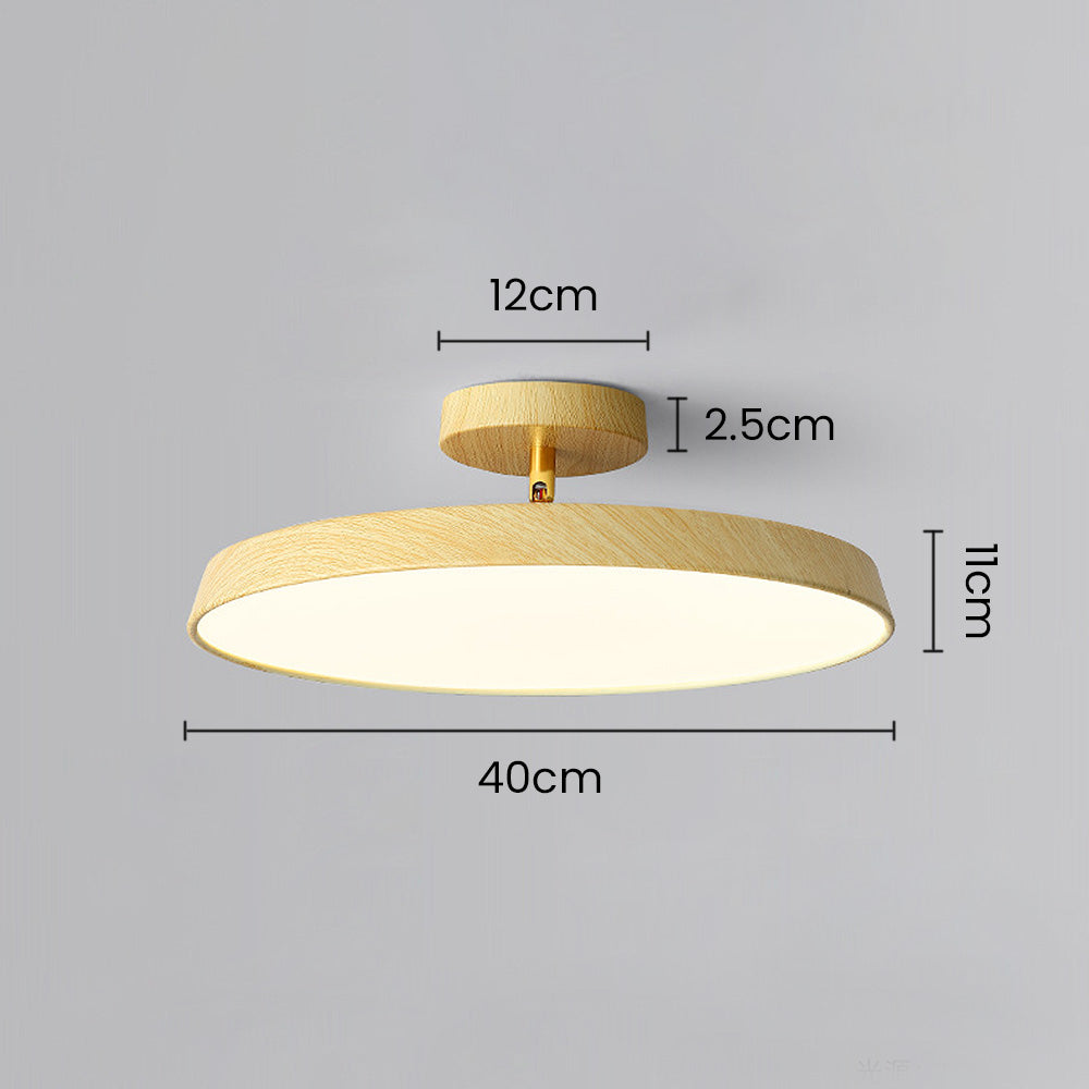 NOVÉO – Minimalist White LED Semi-Flush Ceiling Light