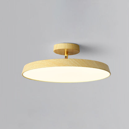 NOVÉO – Minimalist White LED Semi-Flush Ceiling Light