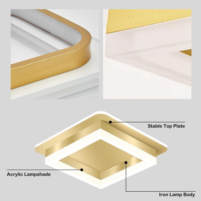 NOVARA - Modern Square LED Ceiling Light for Hallways & Living Spaces