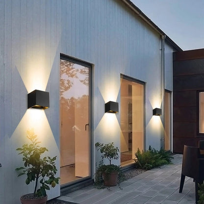 Modern Outdoor Wall Light with Motion Sensor – Waterproof IP65 Garden Wall Lantern, Adjustable Beam Angle, 2-Pack