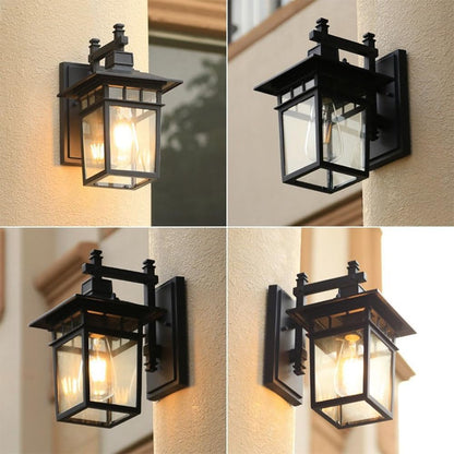 FERNO – Rustic Vintage Black Outdoor Wall Light in Aluminium