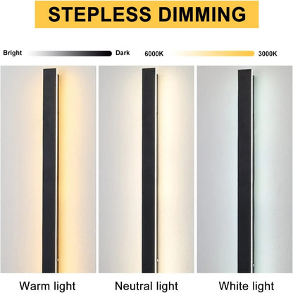 KAVEN - Modern Black LED Outdoor Wall Light for Gardens & Patios