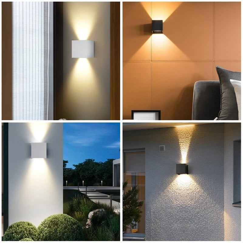 Modern Outdoor Wall Light with Motion Sensor – Waterproof IP65 Garden Wall Lantern, Adjustable Beam Angle, 2-Pack