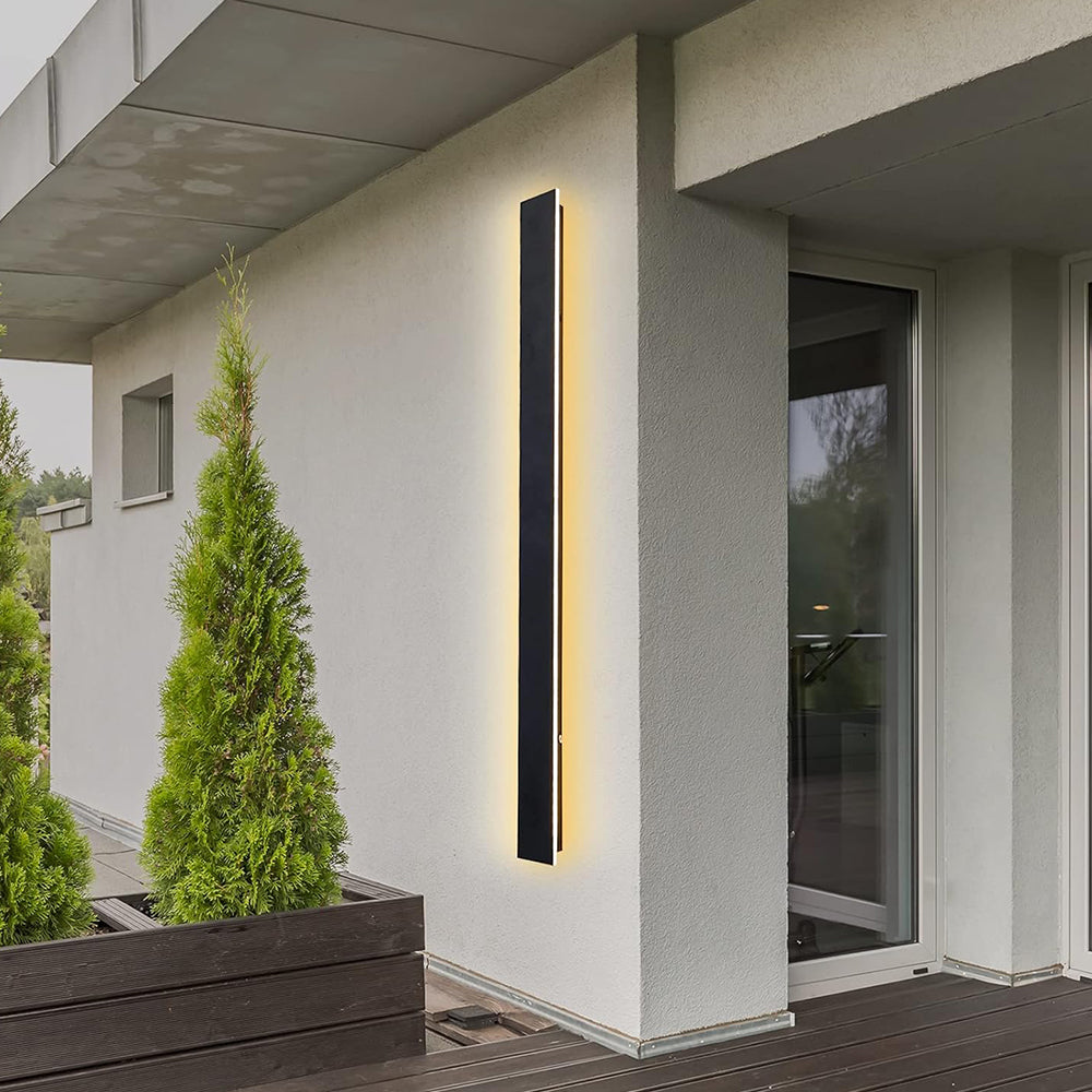 KAVEN - Modern Black LED Outdoor Wall Light for Gardens & Patios