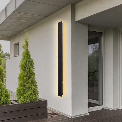 KAVEN - Modern Black LED Outdoor Wall Light for Gardens & Patios