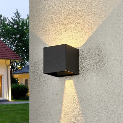 Modern Outdoor Wall Light with Motion Sensor – Waterproof IP65 Garden Wall Lantern, Adjustable Beam Angle, 2-Pack