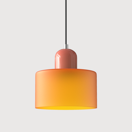 Bauhaus Style Glass Pendant Light for Kitchen Island – Adjustable Height Minimalist Design