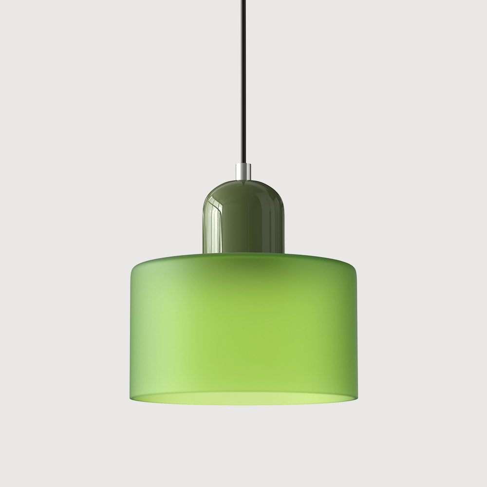 Bauhaus Style Glass Pendant Light for Kitchen Island – Adjustable Height Minimalist Design