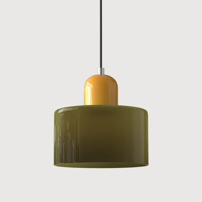 Bauhaus Style Glass Pendant Light for Kitchen Island – Adjustable Height Minimalist Design