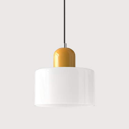 Bauhaus Style Glass Pendant Light for Kitchen Island – Adjustable Height Minimalist Design