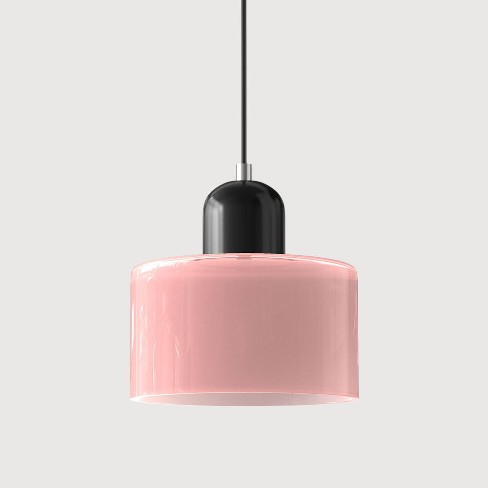Bauhaus Style Glass Pendant Light for Kitchen Island – Adjustable Height Minimalist Design