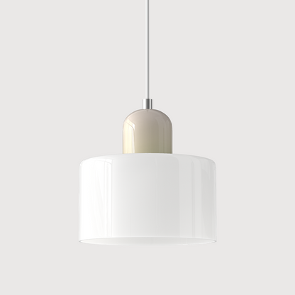 Bauhaus Style Glass Pendant Light for Kitchen Island – Adjustable Height Minimalist Design