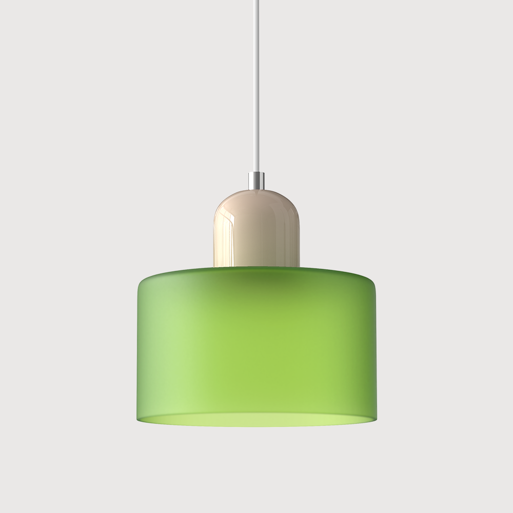 Bauhaus Style Glass Pendant Light for Kitchen Island – Adjustable Height Minimalist Design