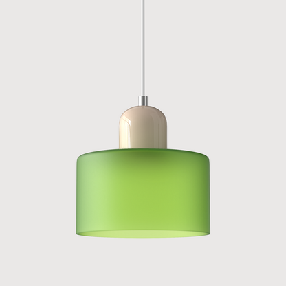 Bauhaus Style Glass Pendant Light for Kitchen Island – Adjustable Height Minimalist Design