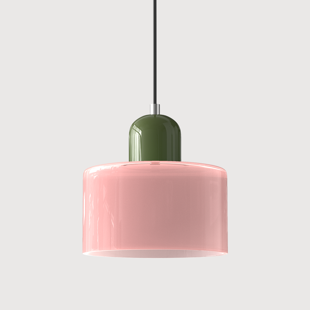 Bauhaus Style Glass Pendant Light for Kitchen Island – Adjustable Height Minimalist Design