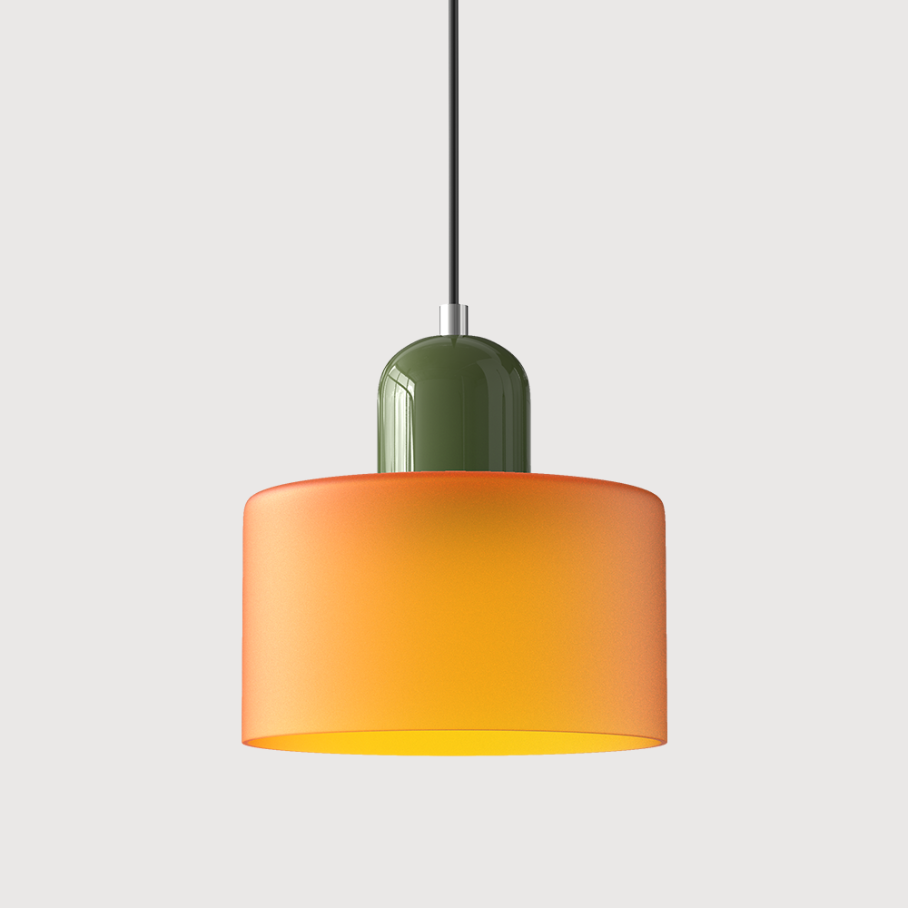 Bauhaus Style Glass Pendant Light for Kitchen Island – Adjustable Height Minimalist Design