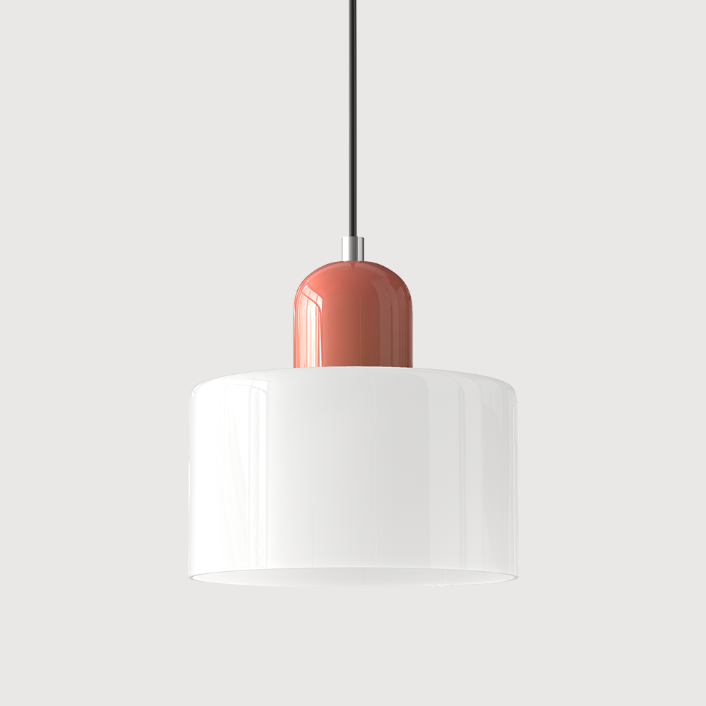 Bauhaus Style Glass Pendant Light for Kitchen Island – Adjustable Height Minimalist Design