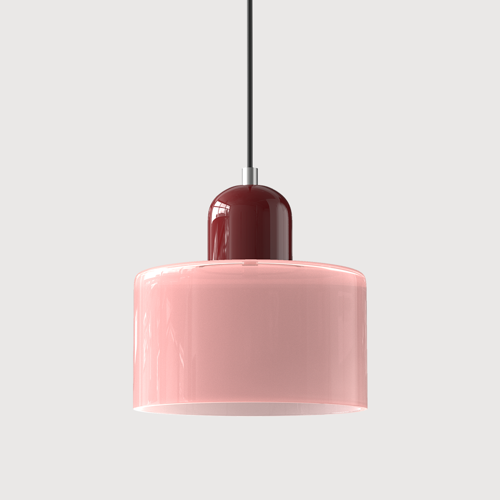 Bauhaus Style Glass Pendant Light for Kitchen Island – Adjustable Height Minimalist Design