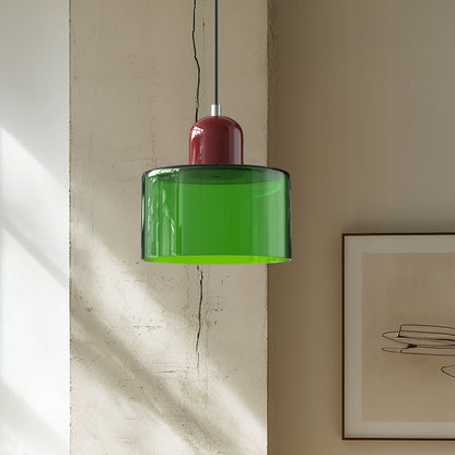 Bauhaus Style Glass Pendant Light for Kitchen Island – Adjustable Height Minimalist Design