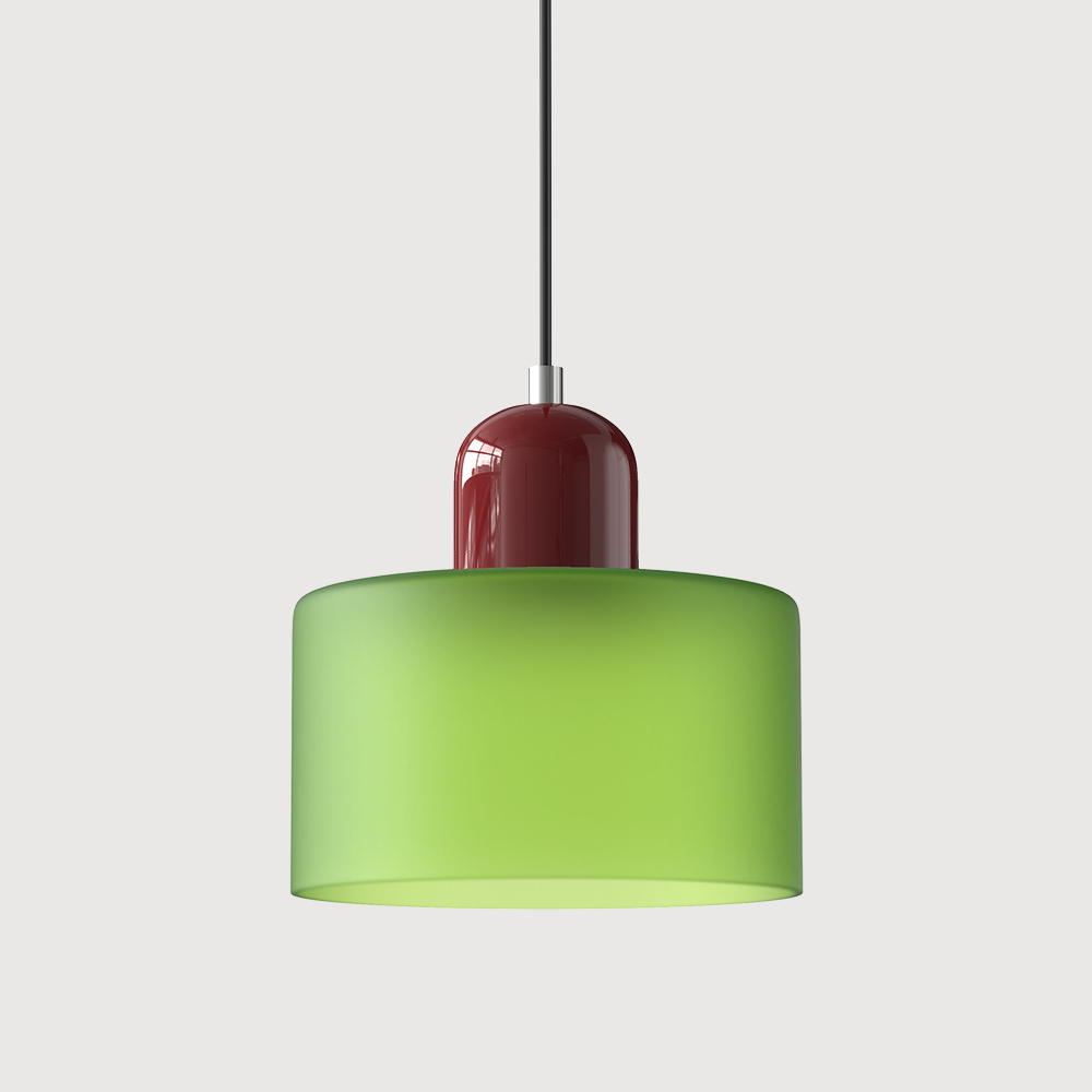 Bauhaus Style Glass Pendant Light for Kitchen Island – Adjustable Height Minimalist Design