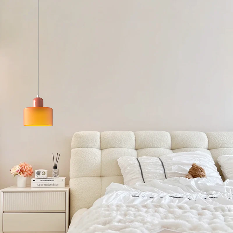 Bauhaus Style Glass Pendant Light for Kitchen Island – Adjustable Height Minimalist Design