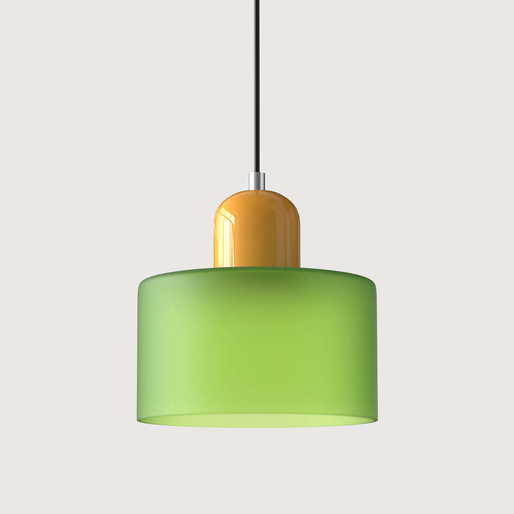 Bauhaus Style Glass Pendant Light for Kitchen Island – Adjustable Height Minimalist Design