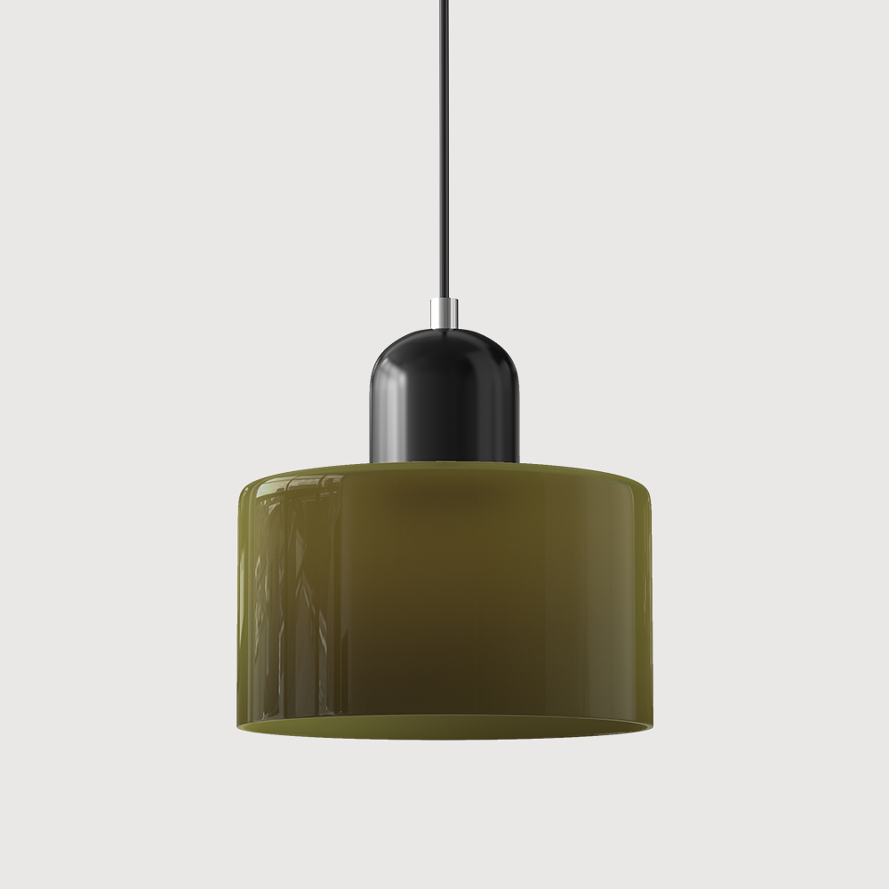 Bauhaus Style Glass Pendant Light for Kitchen Island – Adjustable Height Minimalist Design